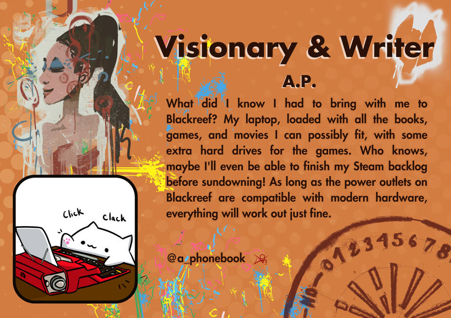 Introductory card for A.P.